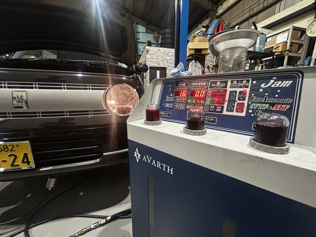 スズキ ラパン ATF交換 オートマオイル交換 AVARTH 岐阜 岐南町 岐阜スズキ 大垣 愛知 一宮 三重
CVTオイル交換 HE33S